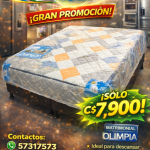 Cama matrimonial olimpia ideal para descansar