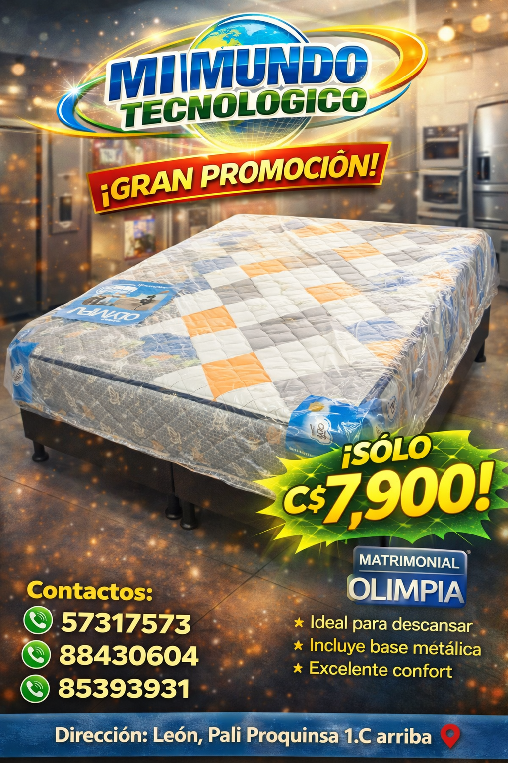 Cama matrimonial olimpia ideal para descansar