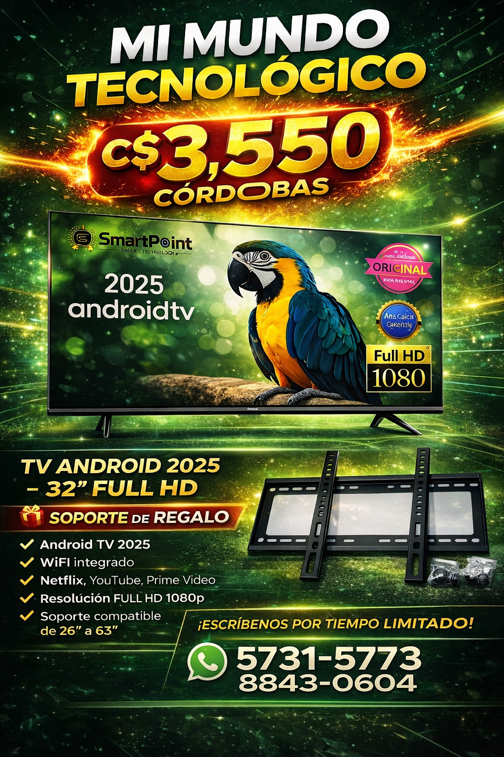 Pantalla Smart TV 32" SmartPoint